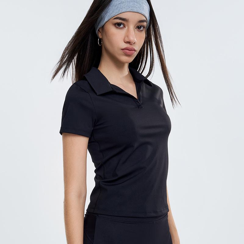 Женская быстросохнущая теннисная рубашка-поло для занятий спортом на открытом воздухе и йогой
