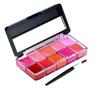 Lip Palette Lip Gloss Palette Cosmetic Plate with Brush 10 Long-Lasting Colors, Mixed Colors, 01 Mixed Colors, 1 Piece