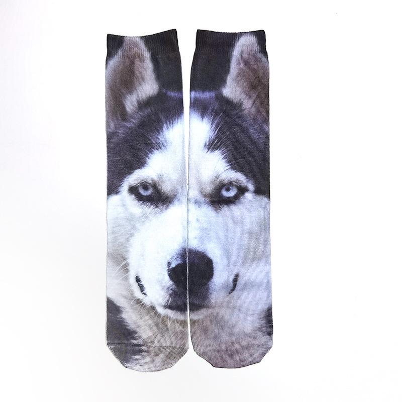 3D Animal Paw Mid-Calf Socks - Cartoon Print, Fun Hoof Design for Adults, Cat & Dog Styles