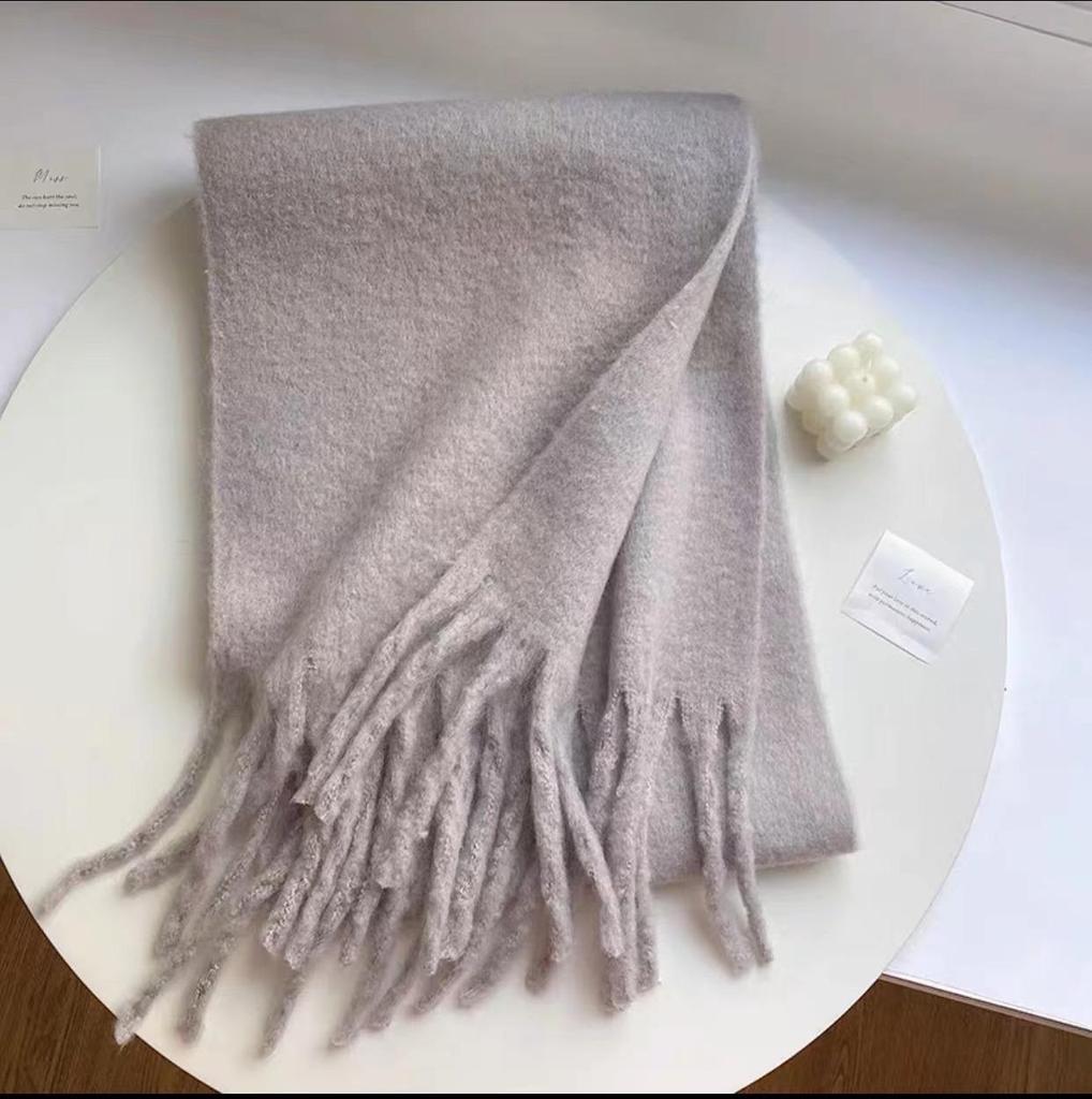 Korean-Style Plaid Cashmere-Inspired Scarf: Warm, Versatile Winter Shawl for Women