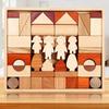 Colored Beech Shape Cognitive Building Block Puzzle Puzzle Puzzle Early Childhood Education Puzzle Wooden Children's Castle Stacked Music Toys