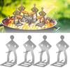 Reusable Hot Dog Sausage Stand Holder Funny Standing Man Barbecue Rack for Grilling