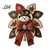 Handmade Fabric Decorations Christmas Quilt Bow DIY Sewing Kit, 3D Decorative Ornament, Pre-cut Quilting Projects for Beginners And Step-by-Step Guide