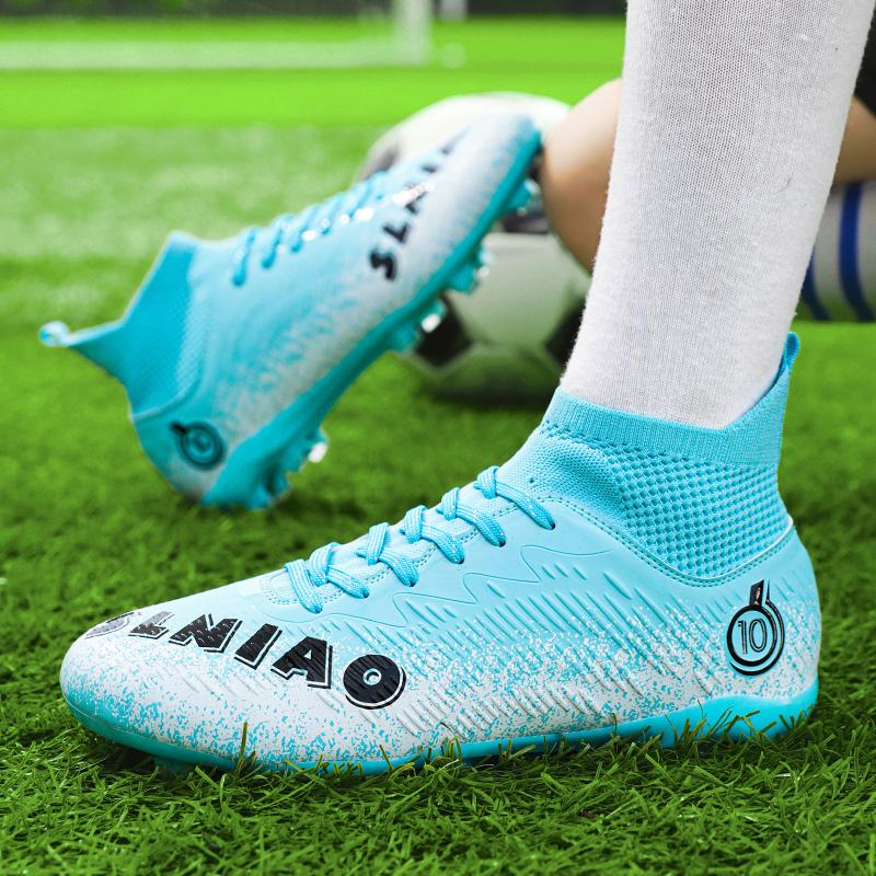33-46 футбольные бутсы унисекс, высокоэластичные носки на шнуровке, тренировочный искусственный капитан, детские футбольные бутсы для тренировок на открытом воздухе