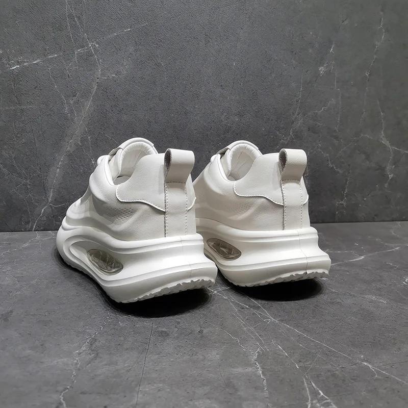 Мужская обувь из натуральной кожи, модный тренд, повседневная спортивная обувь на воздушной подушке, роскошные кроссовки, мужская кожаная оригинальная обувь