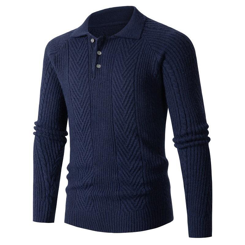 Men's Slim Fit Fashion Collar Knit Sweater
