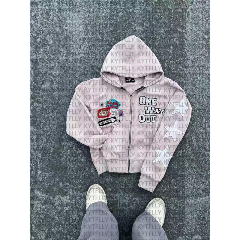 Unisex Vintage Camo Zip-Up Hoodie Sweatshirt - Loose Fit Casual Sportswear