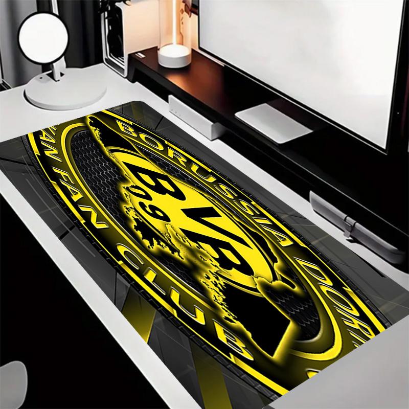 Borussia Dortmund Theme Premium Non-slip Mouse Pad with Stitched Edges,Durable Rubber Material,for Desktop & Gaming Great Gifts