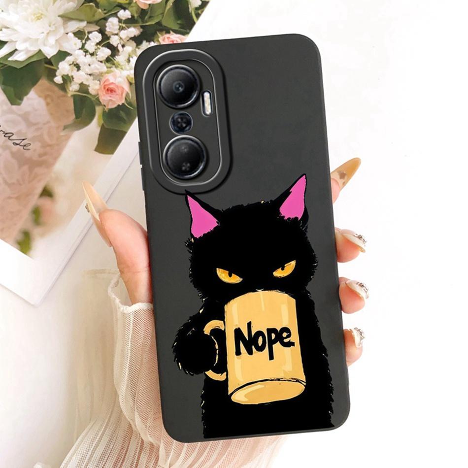 For Infinix Hot 20 20Play Cute Cat Flower Cartoon Phone Case For Infinix Hot 20 Play Hot20 4G Soft Silicone Covers Bumpers