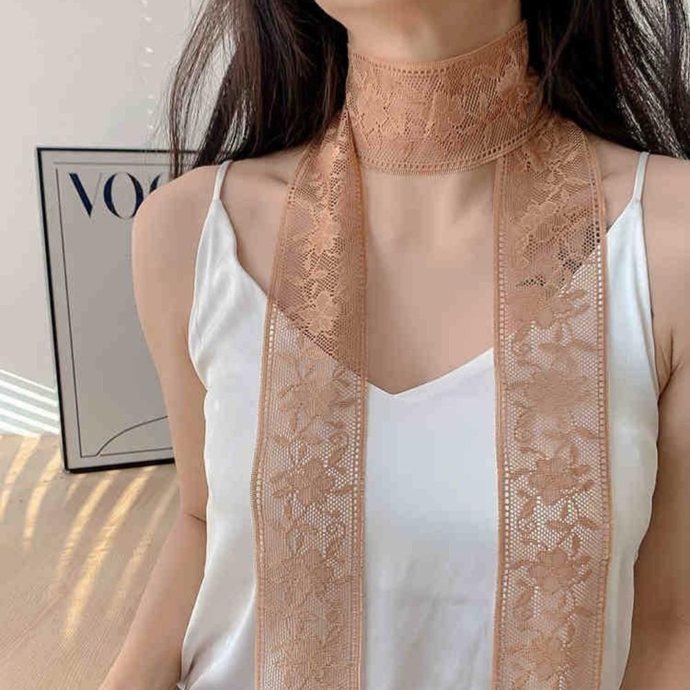 Soft Evening Party Scarves Thin Lace Neck Strap Elegant Neckerchief  Dress Decoration