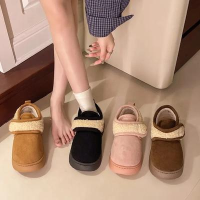 Сумка с хлопковыми туфлями женская зимняя толстая подошва топчущая смерть корейская версия теплая для дома улицы носить ботинки