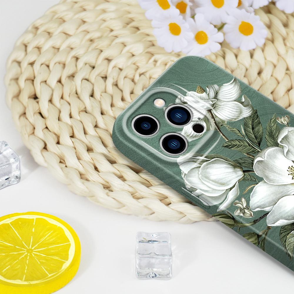 Потрясающий чехол для телефона с магнолиями для iPhone 13 12 11 7 8 6 6S Plus Pro Max Mini X XS XR SE 2020 2022 Пленка Жесткая Крышка