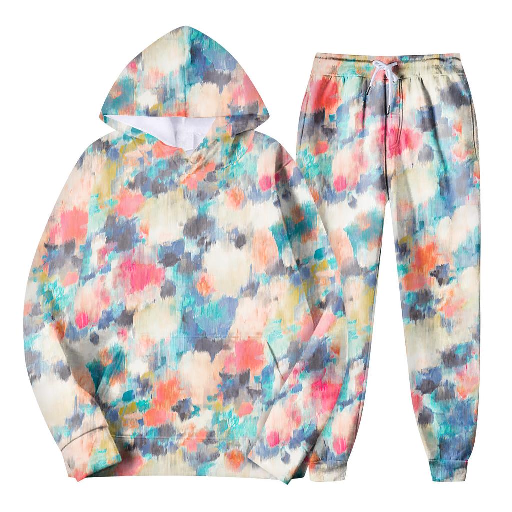 Мужской спортивный костюм с капюшоном, унисекс, двухсекционная одежда для бега, пуловер с длинными рукавами, толстовки с капюшоном + комплект спортивных штанов