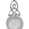 Подвеска Silvershake Natural Moonstone Triquetra Celtic Knot из стерлингового серебра 925 пробы с цепочкой 925 пробы, натуральное ожерелье Rainblown длиной 18 дюймов, маленькое, серебряное. ,