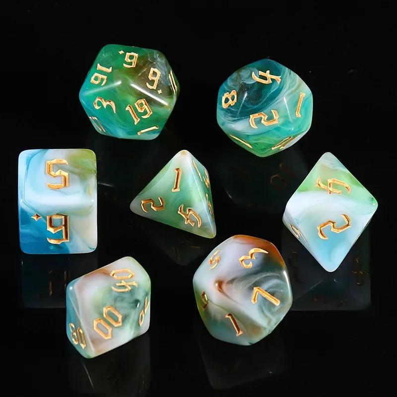 New Multi-color Mixed Color D8/10/12/20 Polyhedral Digital Dice Set for D&d DND TRPG Party Entertainment Board Game Supplies