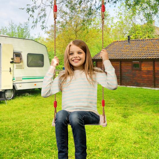 Деревянные качели для взрослых и детей, уличные пасторальные качели с регулируемым тросом 100 кг