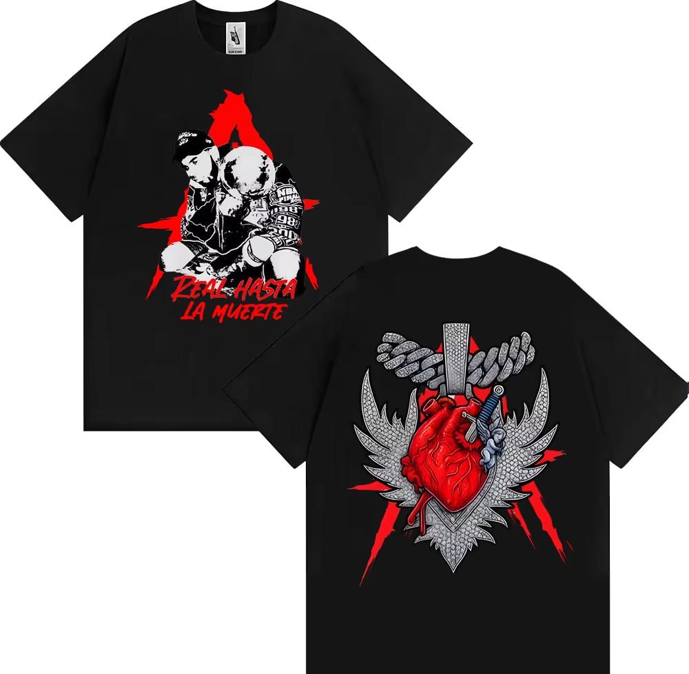Anuel AA Real Hasta La Muerte World Tour Tshirts Mens Clothing Hip Hop Punk Fashion Tshirt Casual Cotton Short Sleeve T Shirt