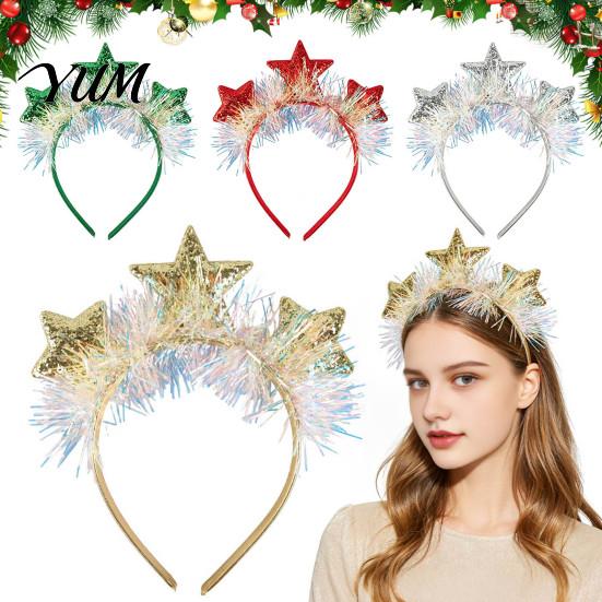 Party Favors for Guests Star Headband with Sparkly Sequins, 3D Glitter Crown Hair Hoop Sparkling Band Christmas New Year Birthday, Decoration, Festive