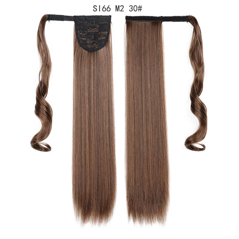Straight Synthetic Clip In Drawstring Ponytail Hairpieces for Women High Temperature Fiber