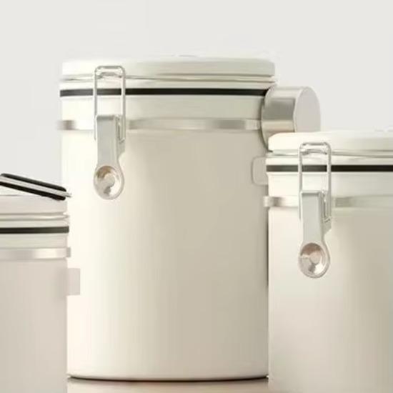 Нержавеющая сталь кофейные зерна герметичная банка вакуумный контейнер для хранения большой емкости зерна чай орехи закуски сохраняют свежесть банка для хранения