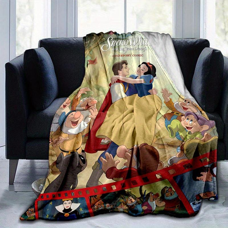 1pc, Snow White and the Seven Dwarfs Home Décor Gift Cozy Blanket for Bedroom, Living Room, Travel, Camping, Car