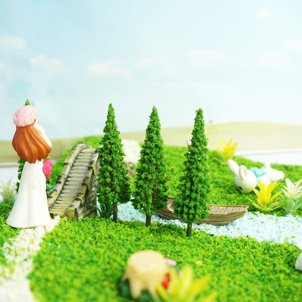 Упаковка из 50 искусственных моделей деревьев, декораций для зданий, ландшафтных растений, садовых макетов, украшений для домашнего офиса, сада