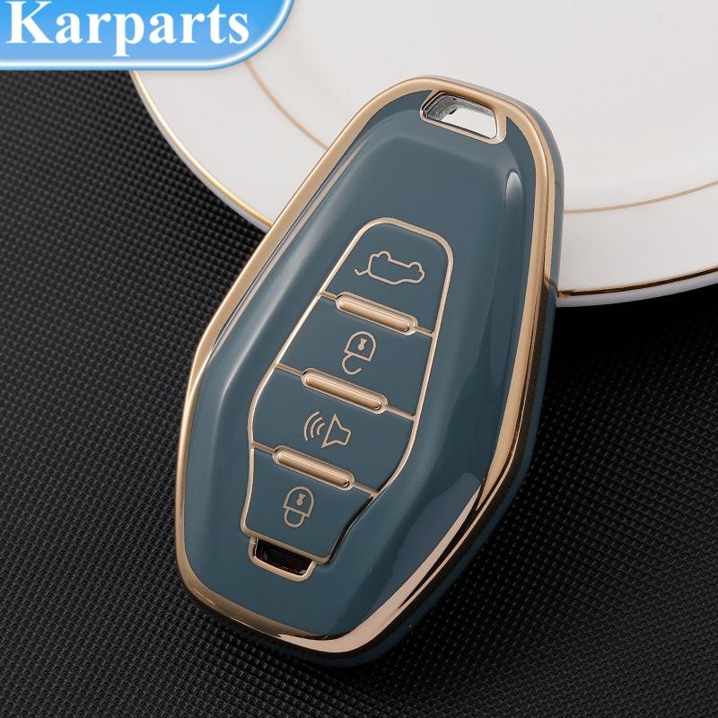 Чехол для ключей от машины с 4 кнопками для Chery Jetour X70 Plus Coupe X70s X90 X95 X70m X95pro, умный металлический кожаный брелок с дистанционным управлением, чехол в виде ракушки