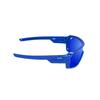 OCEAN CHAMELEON Floating Sunglasses, UV Protection, Recycled Materials, Interchangeable Frame & Strap, Matte Blue (Polarized Blue REVO Lenses),