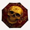 Арт-принт с изображением черепа Дня мертвых - Декоративный зонт Dia de los Muertos, Компактный складной зонт-трость 3 сложения для мужчин и женщин R151