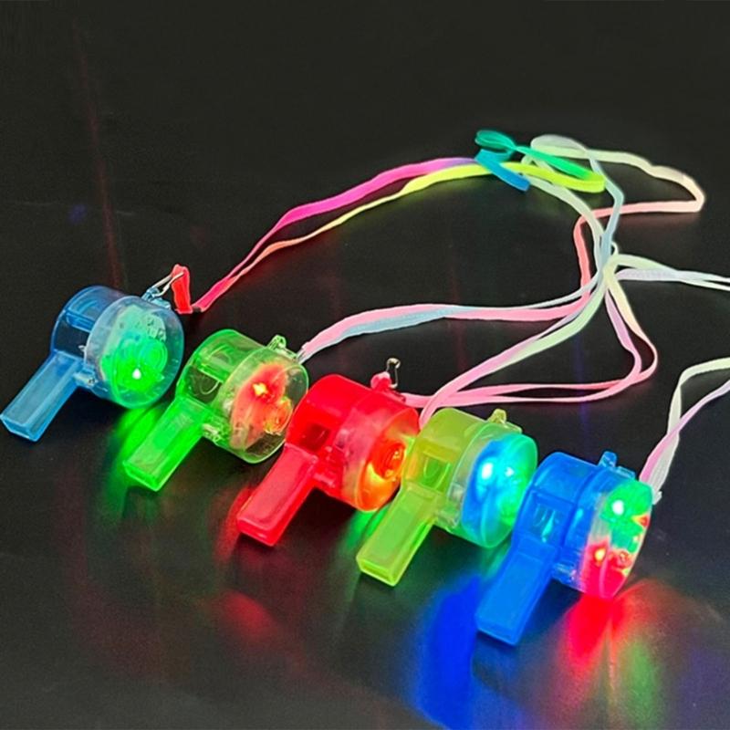 Яркие светодиодные свистки 6 шт. Пластиковые cheering tools для ночного мероприятия, фестиваля, празднования
