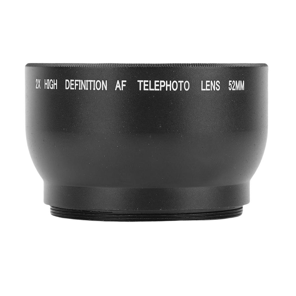 52 мм 2-кратный HD телеконвертер телеобъектив для камеры с 52 мм креплением, легкий алюминиевый сплав, резьба объектива T2