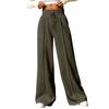 Women's Fashion Solid Colour Drawstring High Waist Wide Leg Pants Casual Sweatpants