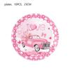 51pcs Valentine's Day Tableware Includes Cups Plates Napkins Tablecloth