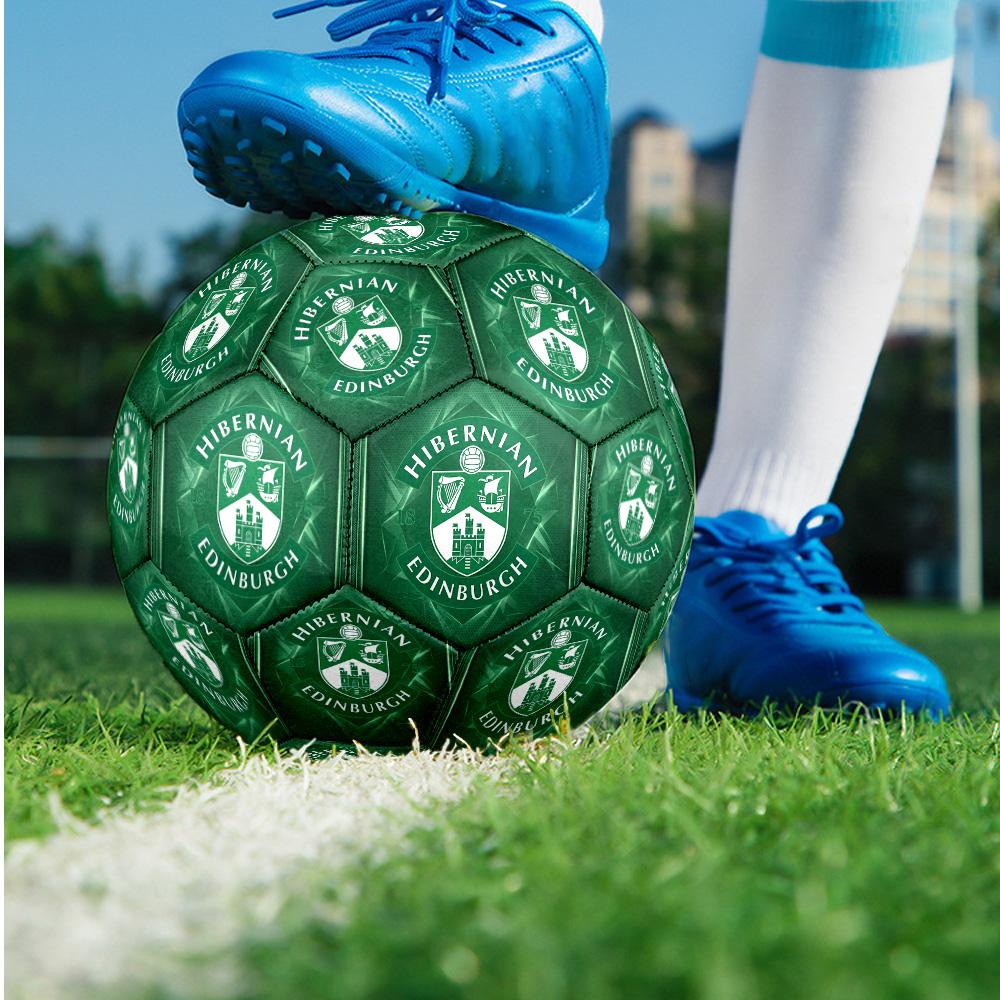 Hibernian FC Size 5 Standard Football Durable Training Match Soccer Ball for Adult Outdoor Sports