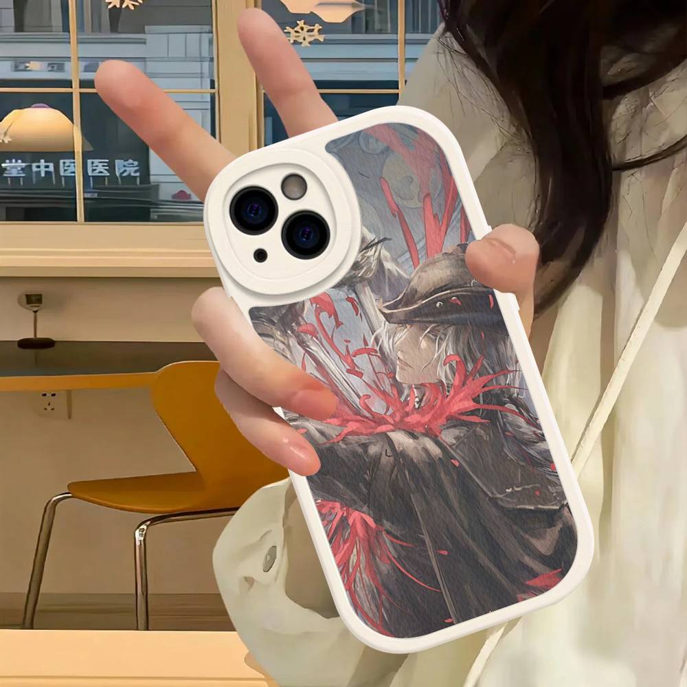 Кожаный чехол для телефона Dark Hunter B-Bloodborne Game для IPhone 16 15 14 17 Pro Max 11 12 Mini Plus Мягкий