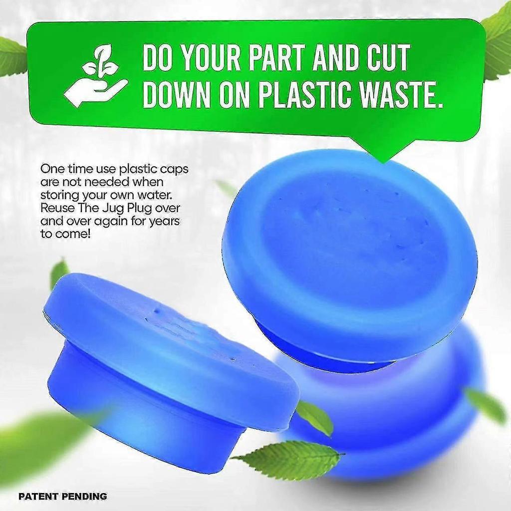 4pcs 5 Gallon Water Jug Lid Reusable Water Bottle Replacement Silicone Lid No-spill - PR