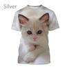 2024 Новые футболки с изображением животных Ragdoll Cat 3D, унисекс, повседневные футболки с коротким рукавом и принтом забавного котенка
