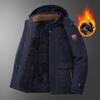 Men’s Plush Thickened Winter Cotton Coat: Warm Loose Fit for Middle-Aged & Elderly