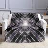 Geometric Starburst Pattern Blanket Patterned flannel blanket perfect for the bedroom living room, sofa, or a little nap