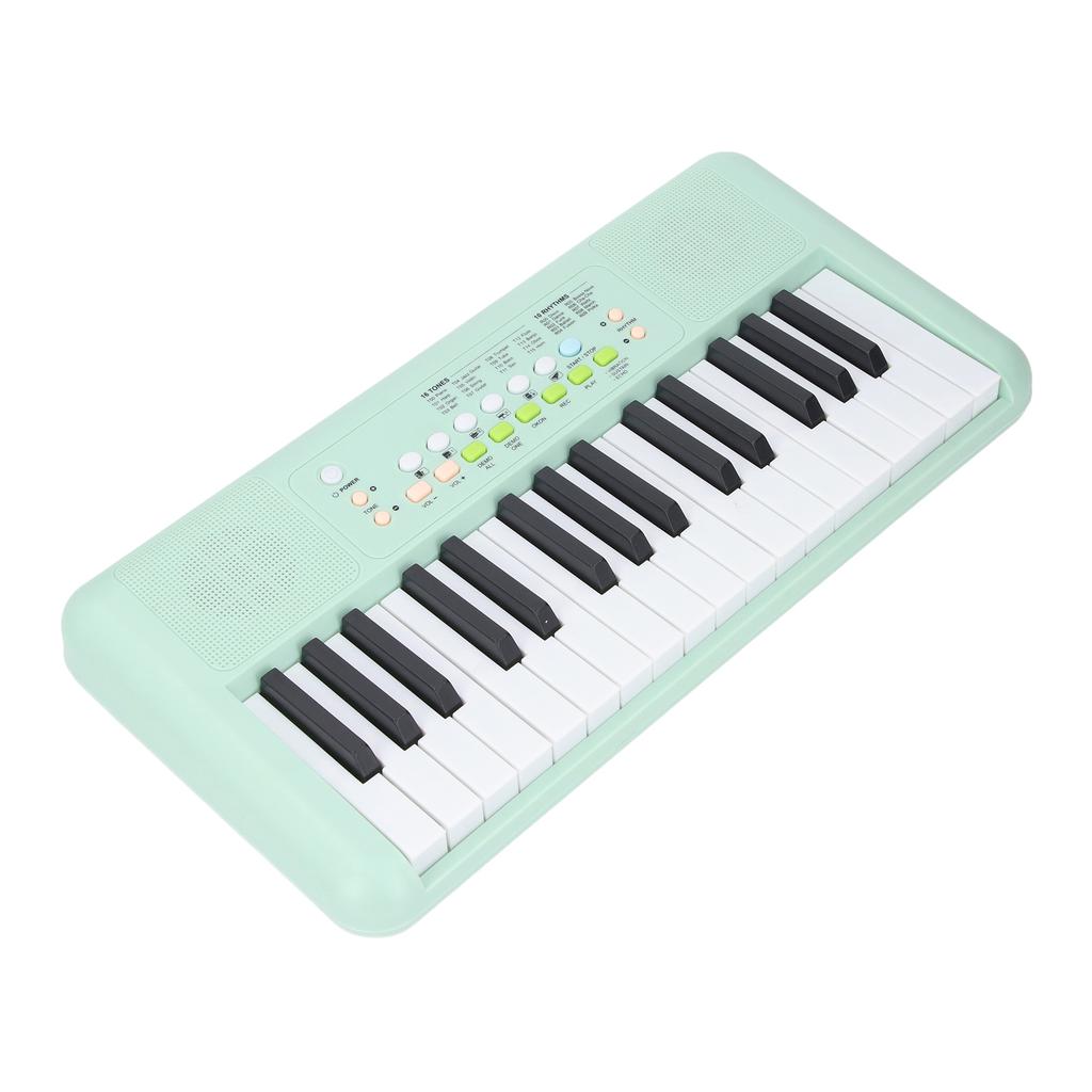 32-клавишная электронная клавиатура 16 тембров 10 ритмов Вибрато Сустейн Эхо-эффекты Электронная фортепианная клавиатура с микрофоном