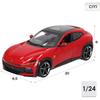 Bburago Масштаб Ferrari Purosangue 2023 Красный Литая модель Готовая 1/25 / Автомобиль, Продукт, 18-26030