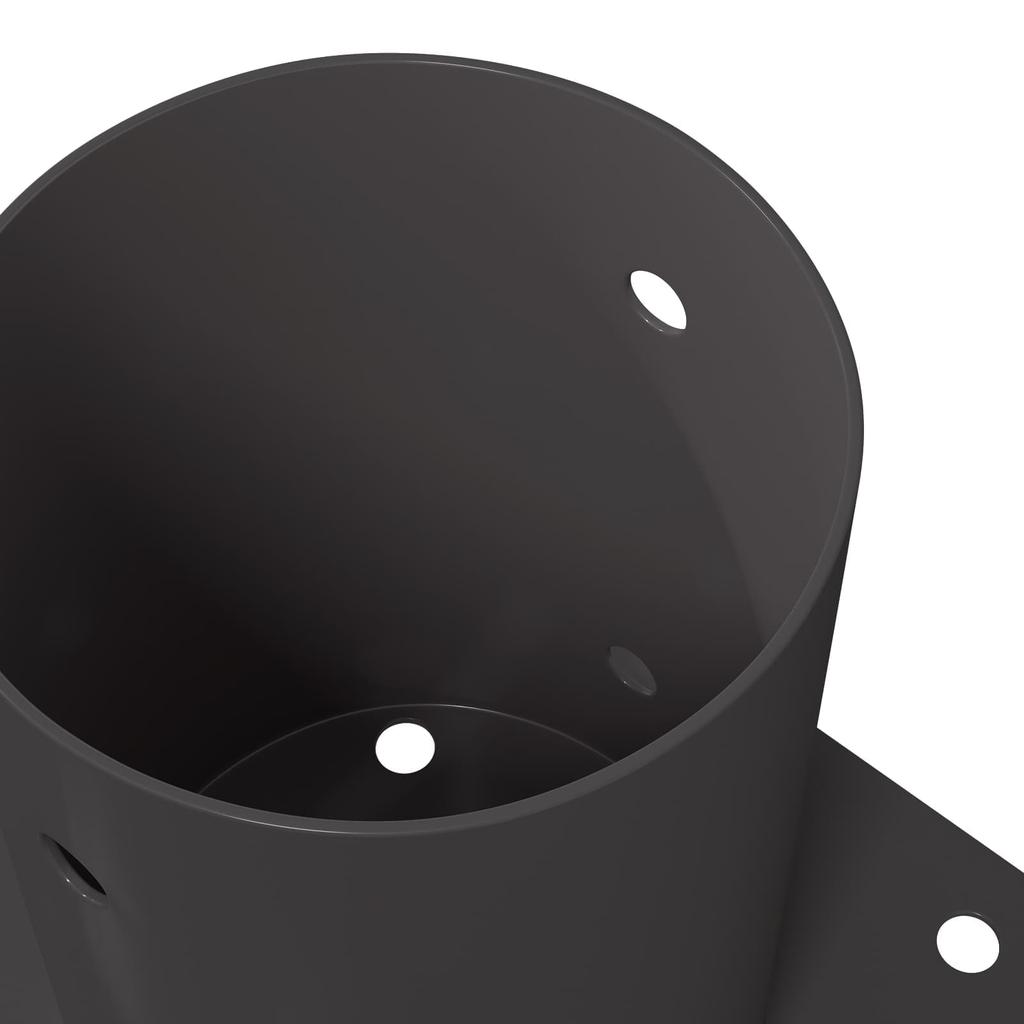 Round Ground Anchor 12 pcs Anthracite 15 x 15 x 15 cm Metal