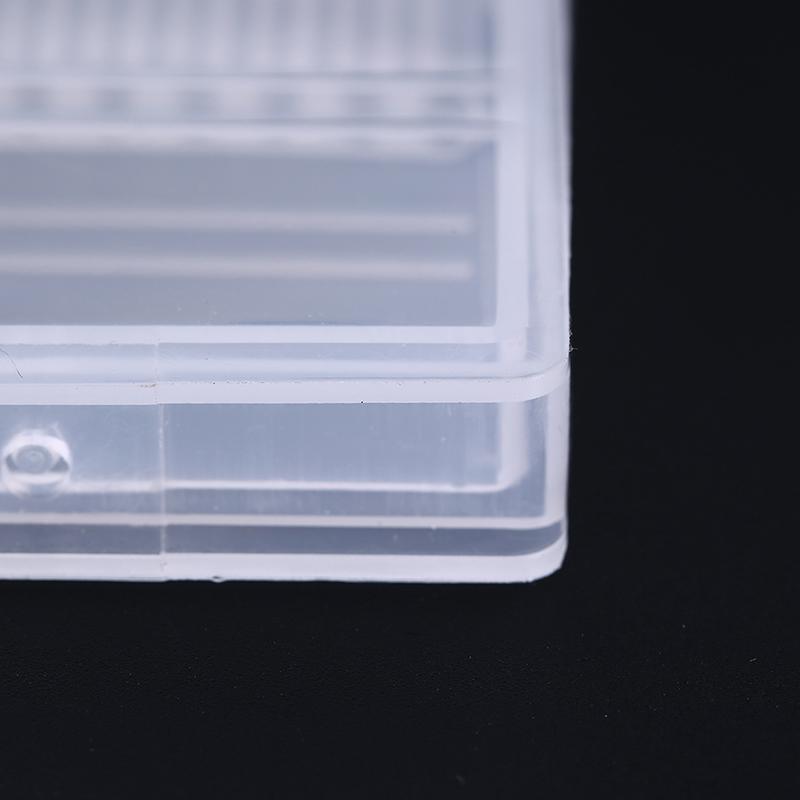 Контейнер выставочной витрины коробки с сверлами для ногтей с 20 отверстиями пластиковый для сверла с битами 3/32 дюйма