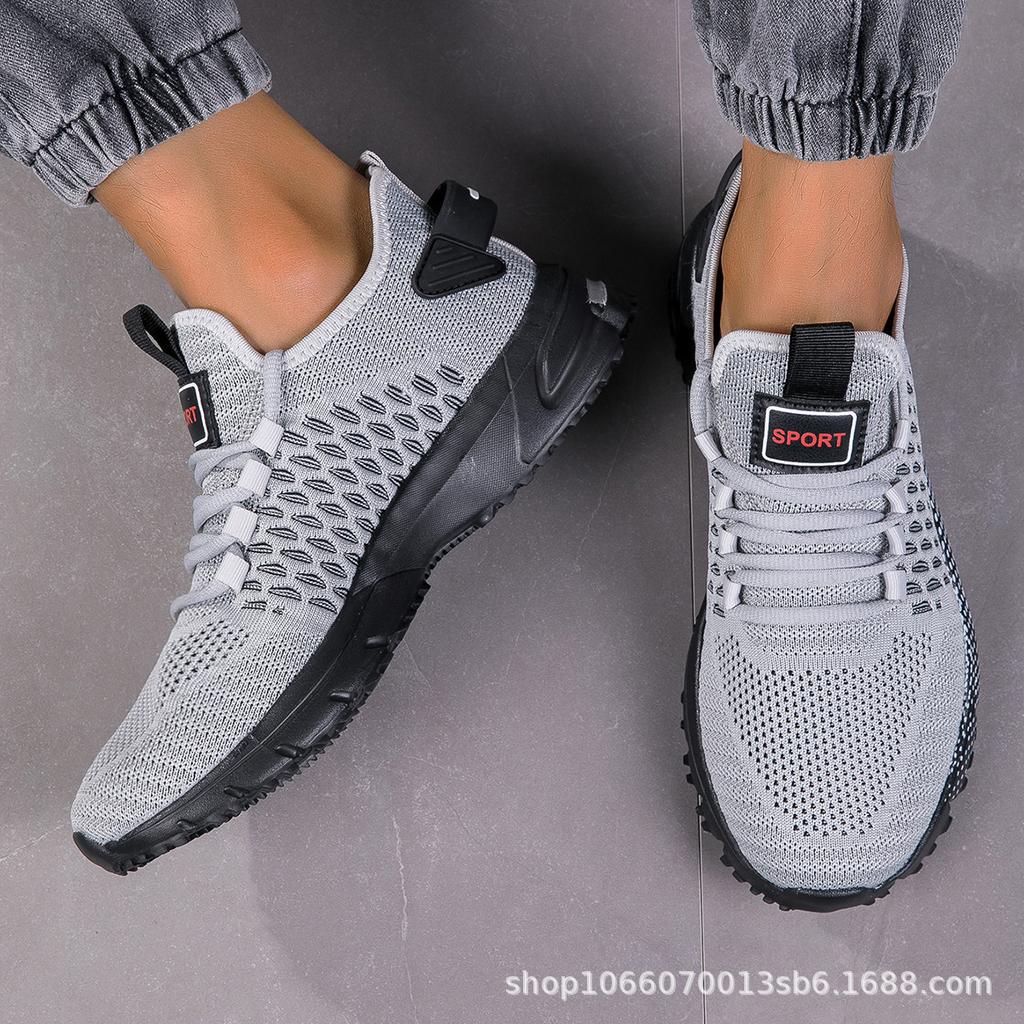 Men's casual sports shoes soft sole lightweight square dancing fitness shoes fashion travel dad shoes running shoes breathable