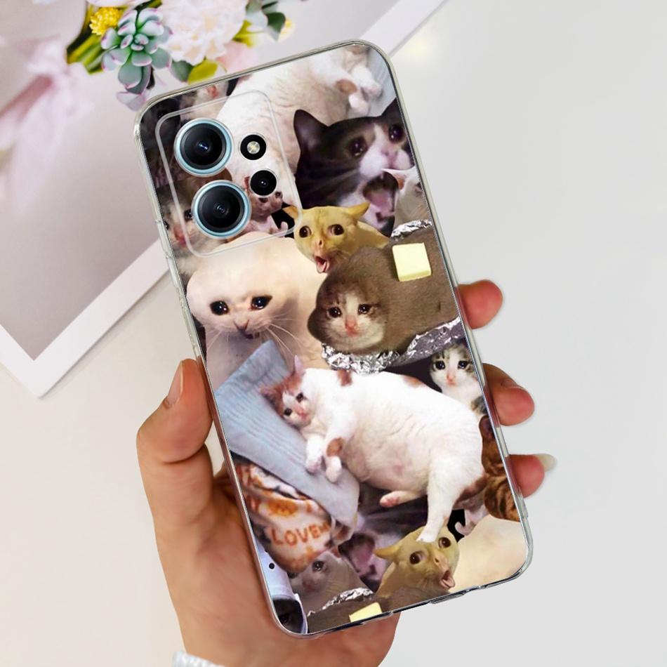 For Xiaomi Redmi Note 12 Case Redmi Note12 4G Global Cute Painted Soft Silicone TPU Phone Back Cover Bumper