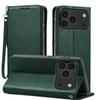 Кожаный чехол-бумажник с откидным слотом для карт для iPhone 17 Pro max 16 15 14 13 12 11 Ударопрочный ремешок Удобный захват Обложка-подставка