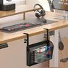 Metal Desk Storage Rack Waterproof Adjustable Under Table Organizer Space-Saving Storage Rack Under Shelf Organizer For Home