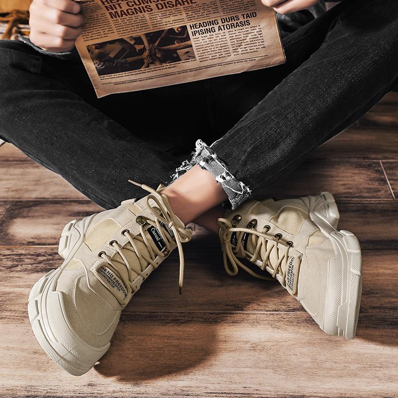 Повседневная обувь Повседневные кроссовки Круглый носок Высокие ботинки Походные ботинки Модная нескользящая обувь Спортивная обувь на платформе Осень и зима Новинка