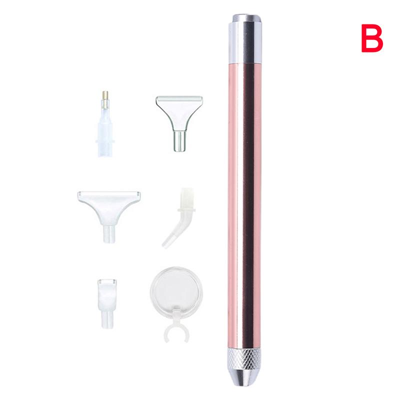 Diamond Painting Pen Lighting Point Drill Pen With Magnifying Glass Craft Tool