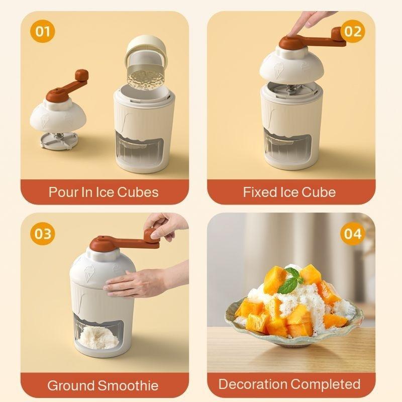 Портативный быстрый ледокол с ручным приводом, машина для приготовления колотого льда, ручная ледорезка для дома, для смузи и снежных конусов